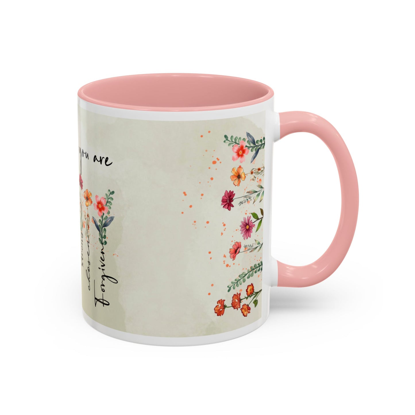 Inspirational Floral Coffee Mug — "God Says You Are" Ceramic Accent Mug (11/15 oz)