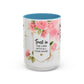 Faith Floral Coffee Mug — "Trust in the Lord with All Your Heart" Scripture Gift