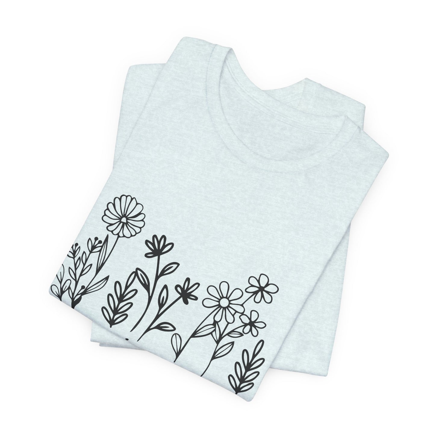 Grow in Grace Floral Tee — Christian Scripture Shirt (2 Peter 3:18)