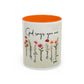 Inspirational Floral Coffee Mug — "God Says You Are" Ceramic Accent Mug (11/15 oz)