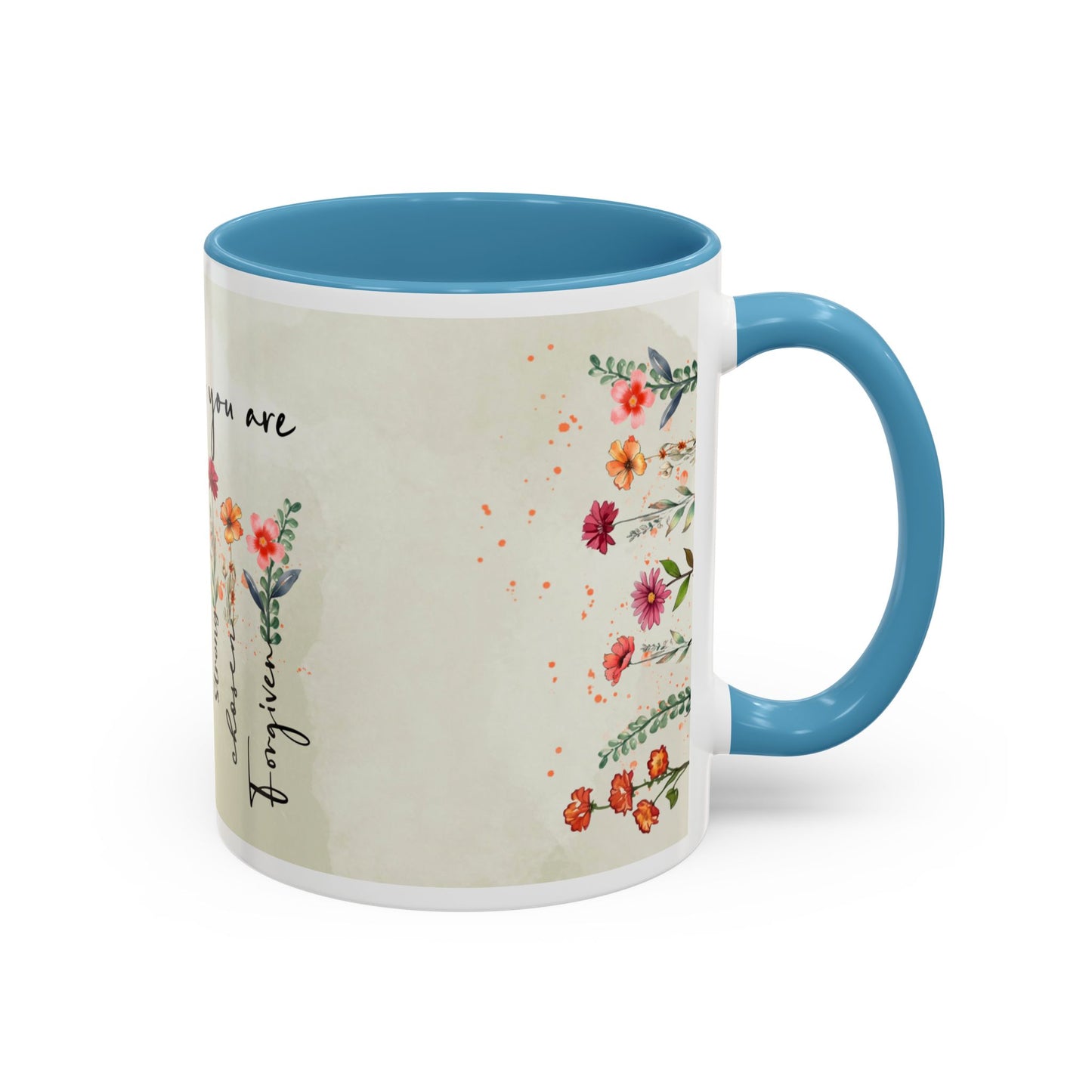 Inspirational Floral Coffee Mug — "God Says You Are" Ceramic Accent Mug (11/15 oz)