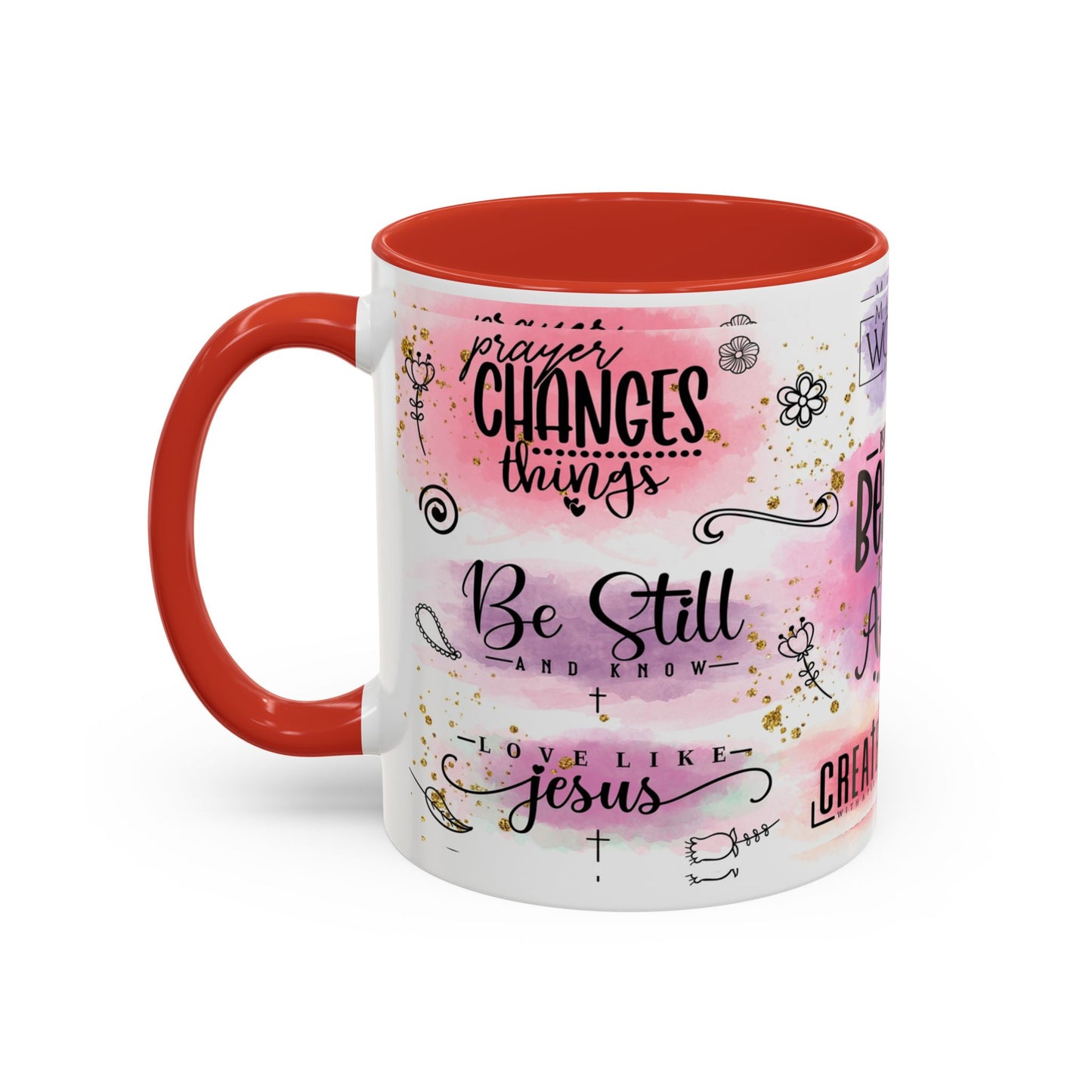 Inspirational Christian Coffee Mug — "Beauty From Ashes" Faith & Strength Accent Mug (11/15oz)
