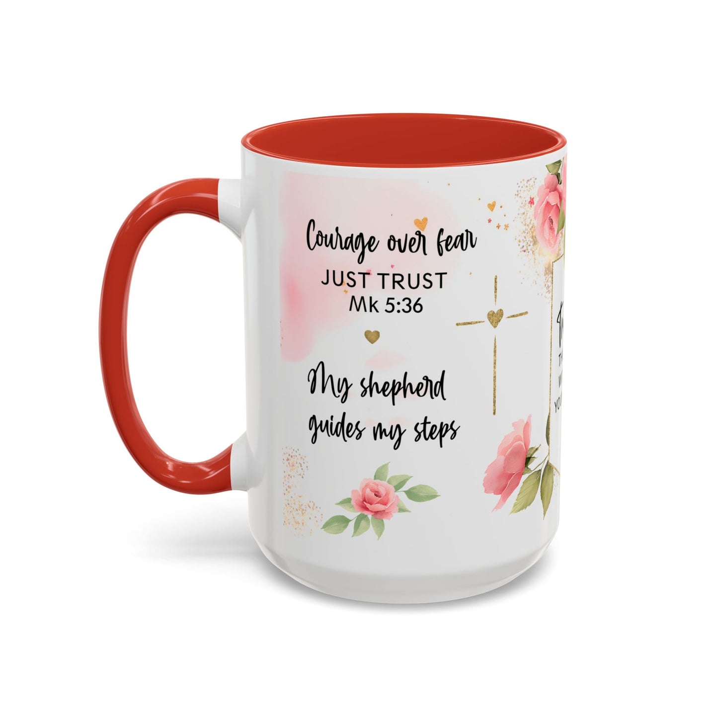 Faith Floral Coffee Mug — "Trust in the Lord with All Your Heart" Scripture Gift
