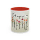 Inspirational Floral Coffee Mug — "God Says You Are" Ceramic Accent Mug (11/15 oz)