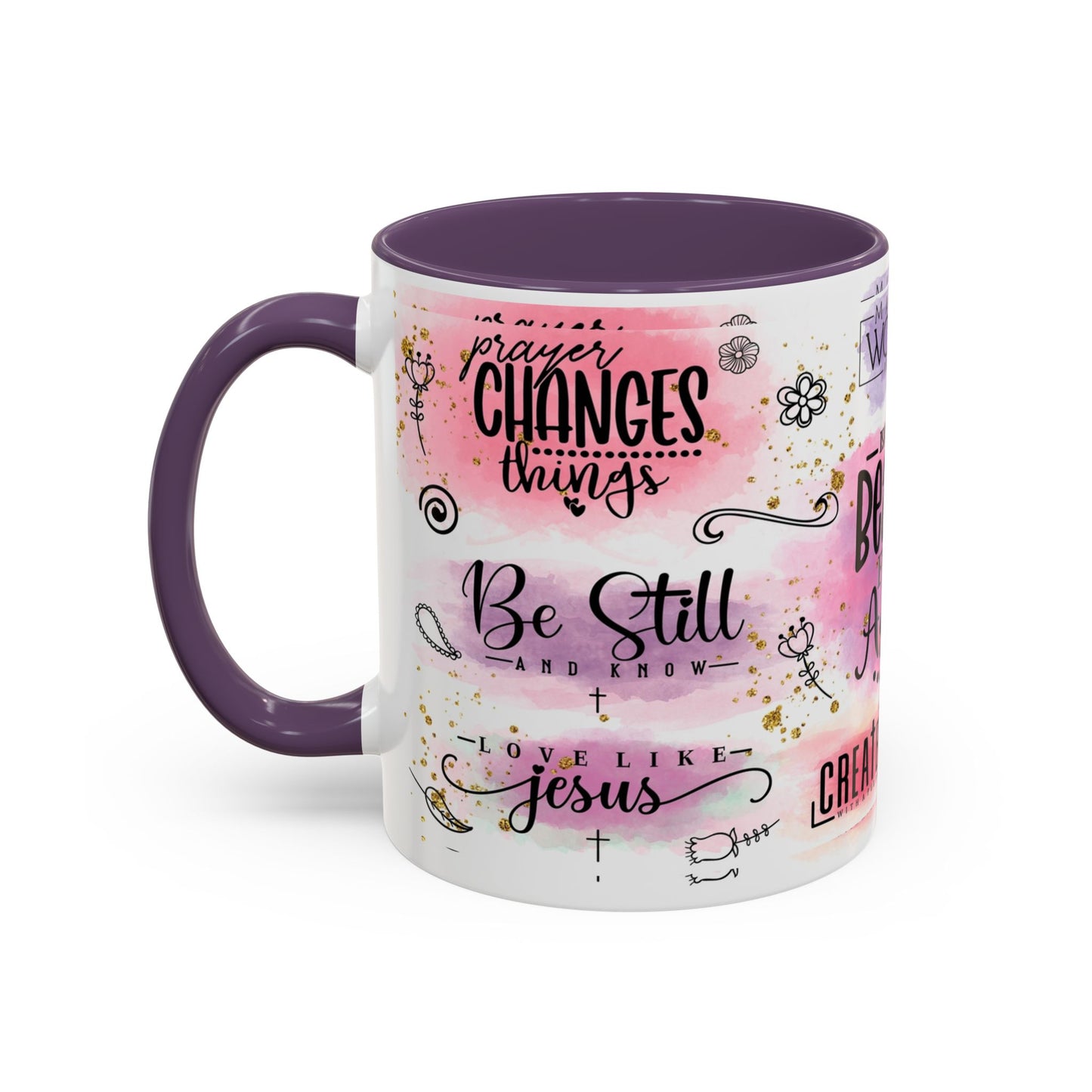 Inspirational Christian Coffee Mug — "Beauty From Ashes" Faith & Strength Accent Mug (11/15oz)