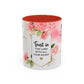 Faith Floral Coffee Mug — "Trust in the Lord with All Your Heart" Scripture Gift