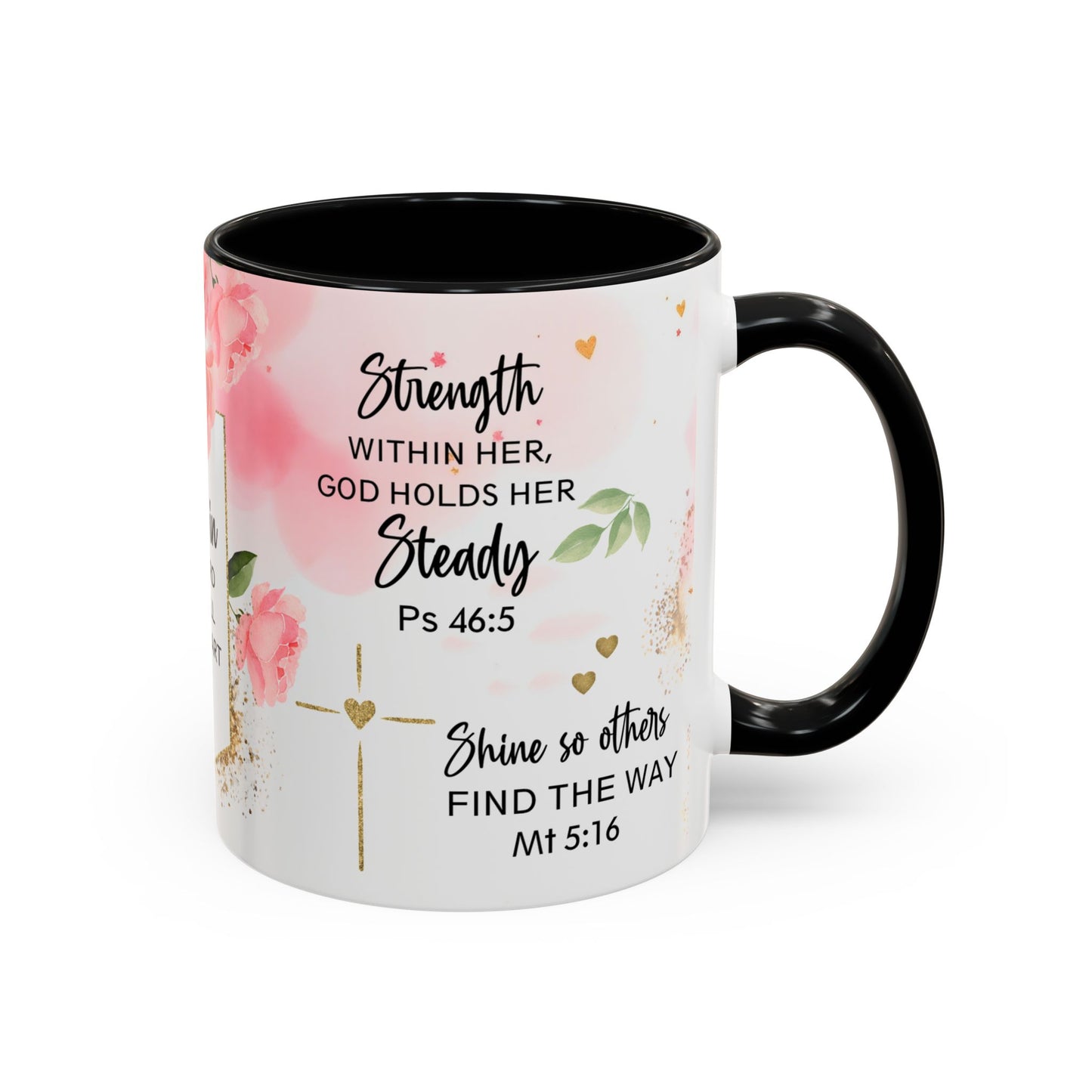 Faith Floral Coffee Mug — "Trust in the Lord with All Your Heart" Scripture Gift