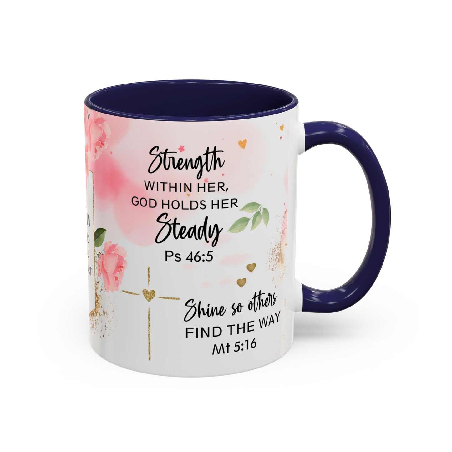 Faith Floral Coffee Mug — "Trust in the Lord with All Your Heart" Scripture Gift
