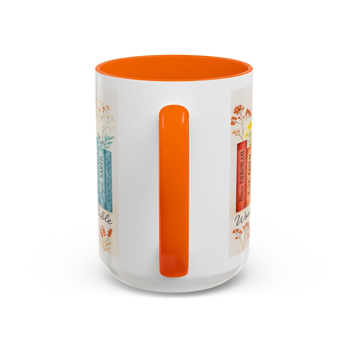 Bible Women Coffee Mug — Floral Illustrated Books Design (11/15 oz)
