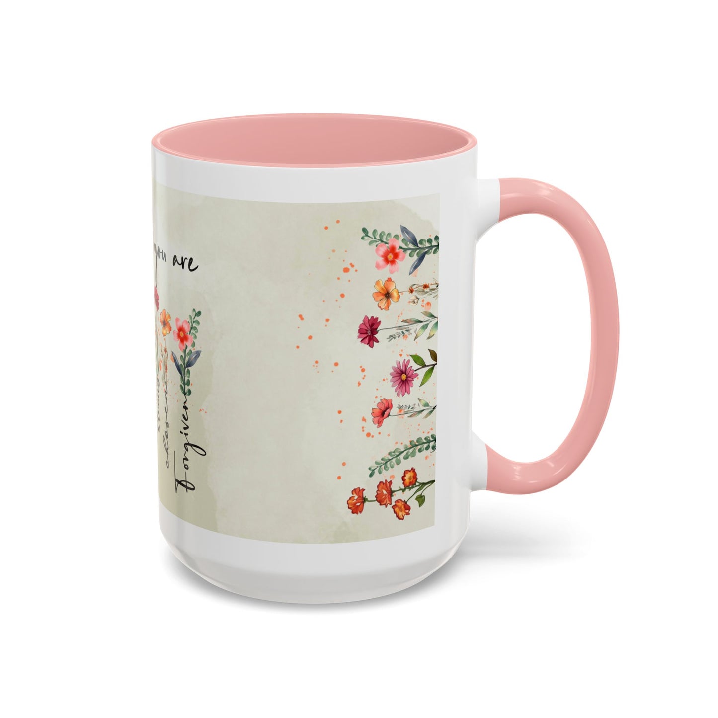 Inspirational Floral Coffee Mug — "God Says You Are" Ceramic Accent Mug (11/15 oz)