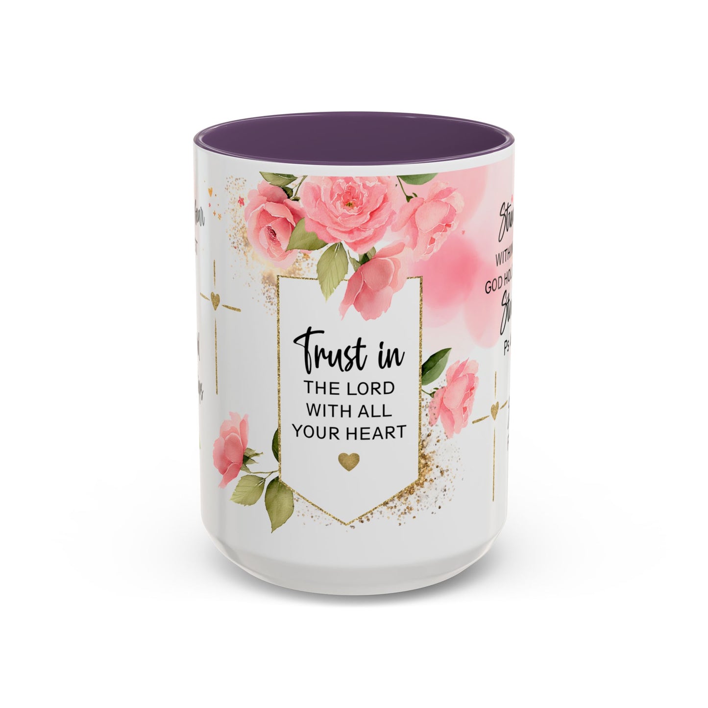 Faith Floral Coffee Mug — "Trust in the Lord with All Your Heart" Scripture Gift
