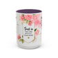 Faith Floral Coffee Mug — "Trust in the Lord with All Your Heart" Scripture Gift