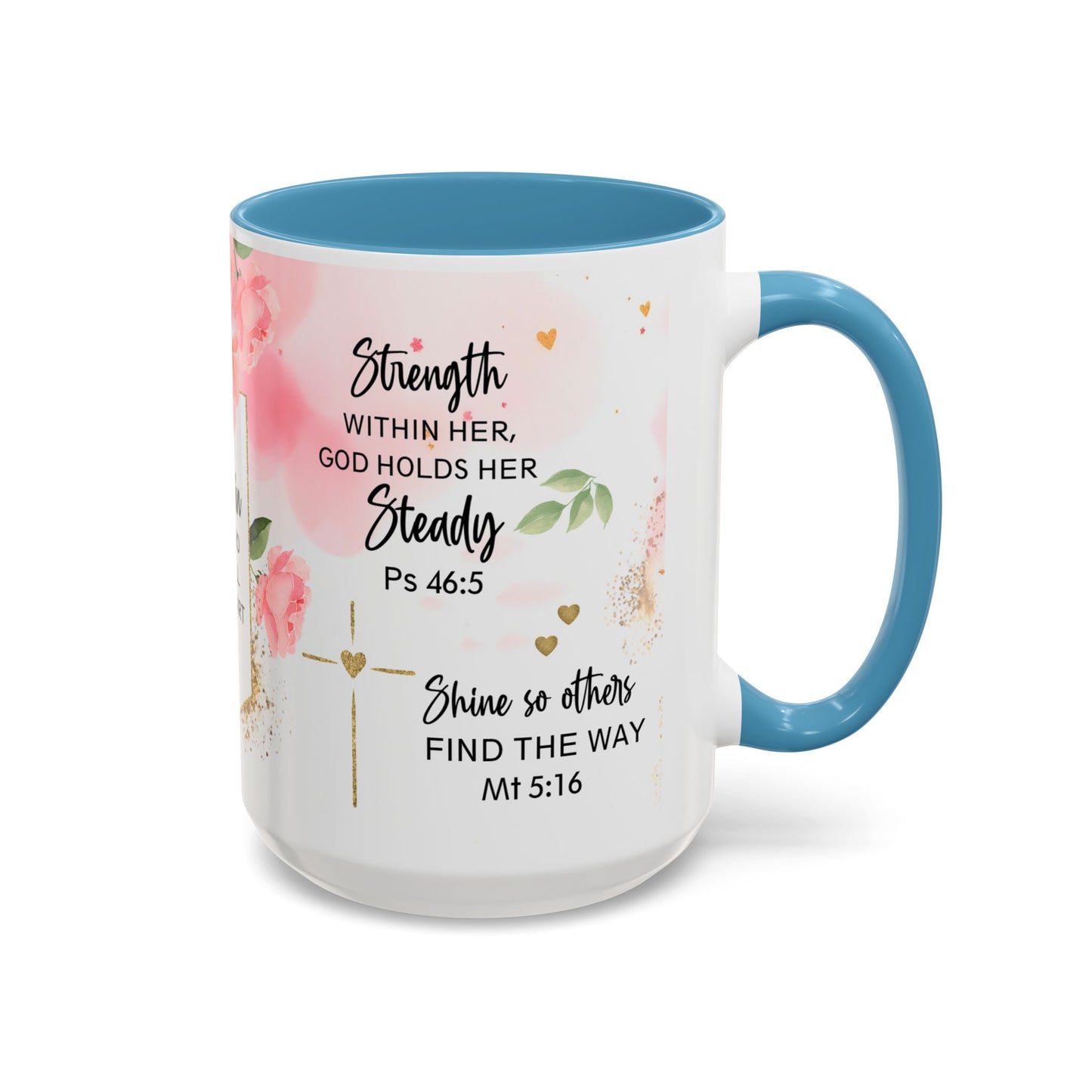 Faith Floral Coffee Mug — "Trust in the Lord with All Your Heart" Scripture Gift