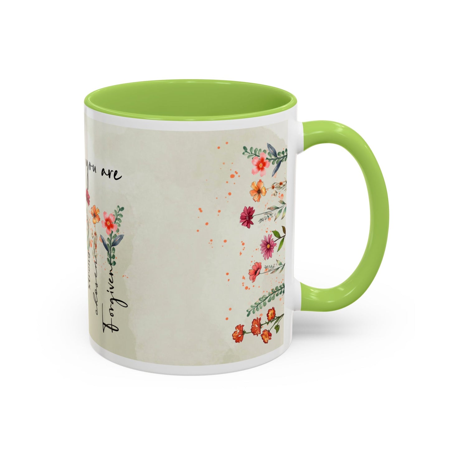 Inspirational Floral Coffee Mug — "God Says You Are" Ceramic Accent Mug (11/15 oz)