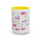 Christian Accent Coffee Mug — "Remind me who you are in Christ" Inspirational Pattern
