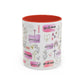 Christian Accent Coffee Mug — "Remind me who you are in Christ" Inspirational Pattern