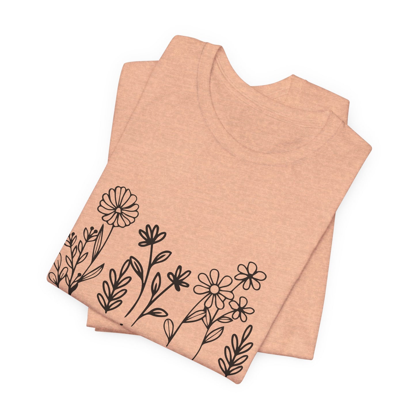 Grow in Grace Floral Tee — Christian Scripture Shirt (2 Peter 3:18)