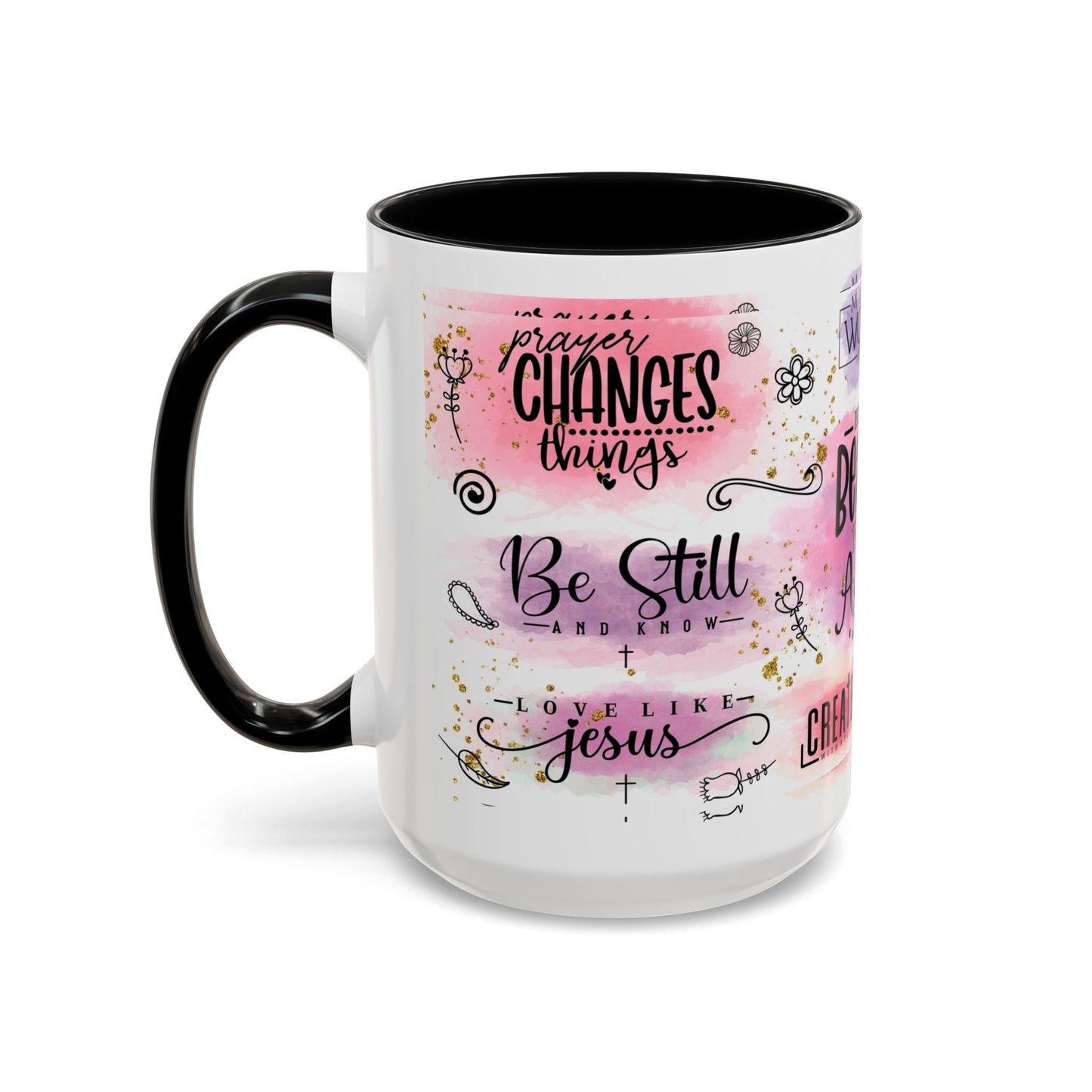 Inspirational Christian Coffee Mug — "Beauty From Ashes" Faith & Strength Accent Mug (11/15oz)