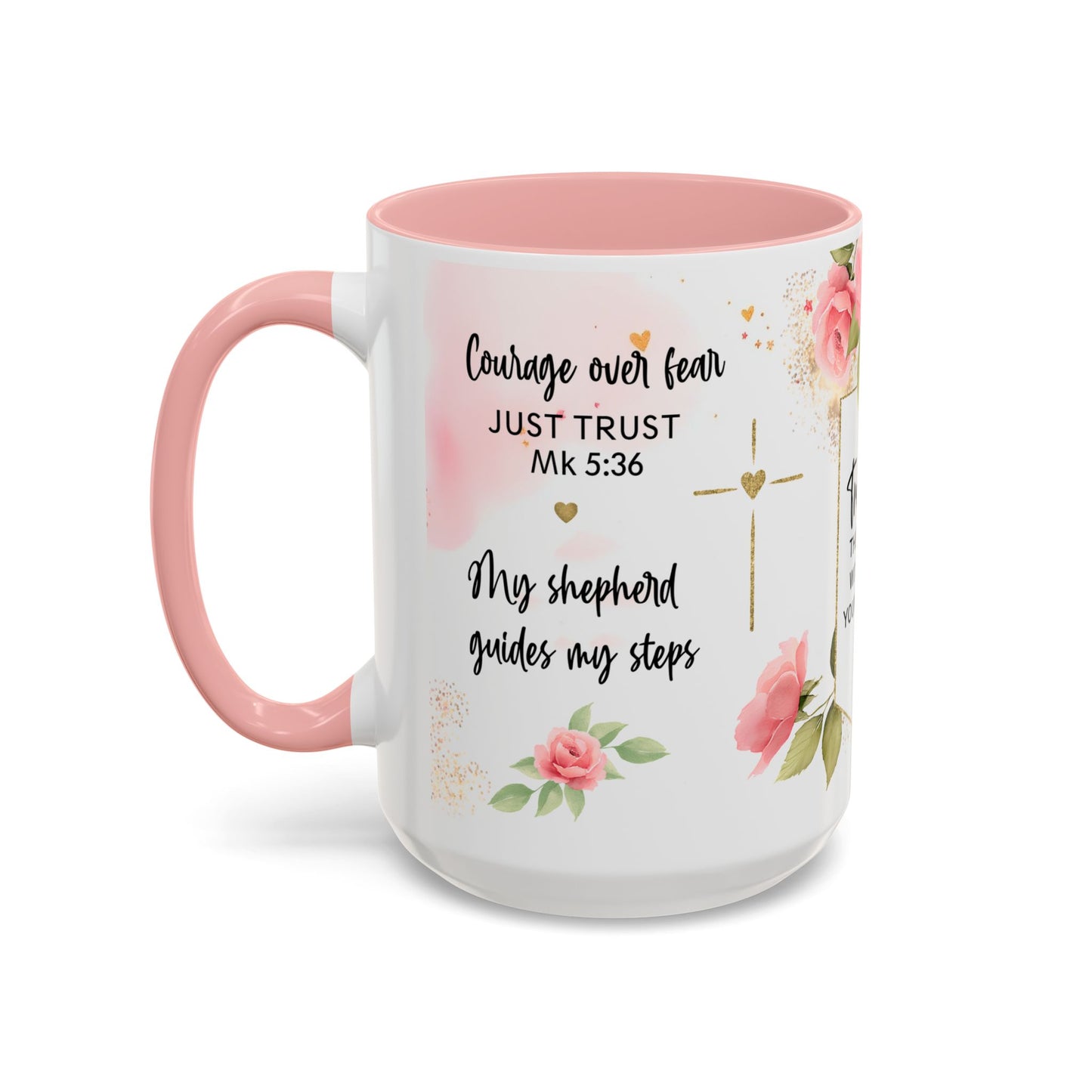 Faith Floral Coffee Mug — "Trust in the Lord with All Your Heart" Scripture Gift